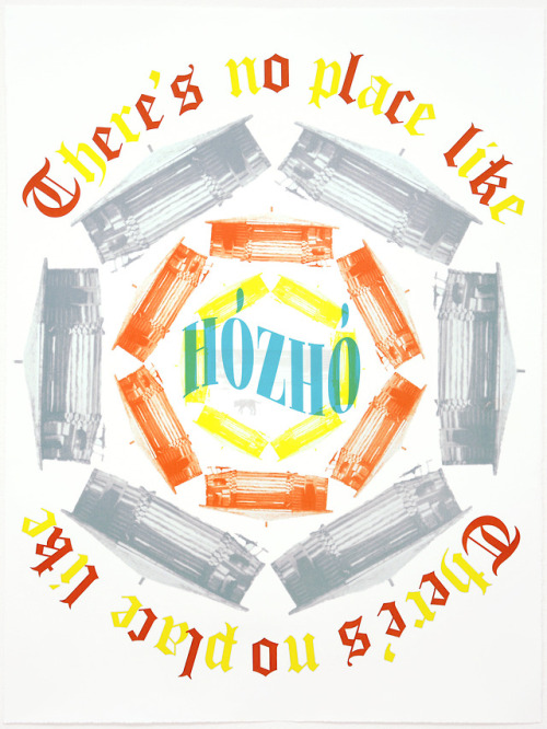 Demian DinéYazhi’No Place Like Hózhó, 2017six-color lithograph39.75 x 30″edition of 15$850A six-colo