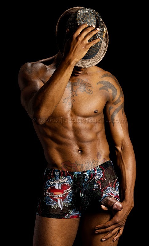 dominicanblackboy:  Sexy tatted stud Antonio hot muscle fat ass posted up wit all