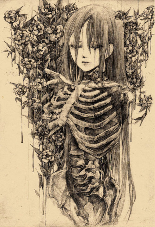 Fycatcher263 aka Minh aka Mei Gyoku (Vietnamese, b. 1997 Vietnam) - Sweet Death, 2015   Drawings