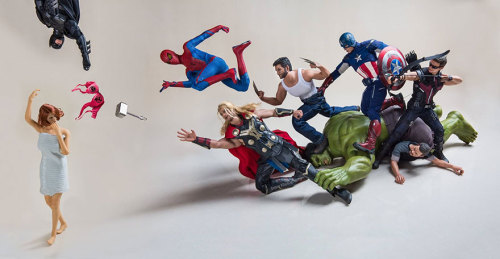 extraordinarycomics:  The Secret Life Of Superhero Toys Created By Edy Hardjo.