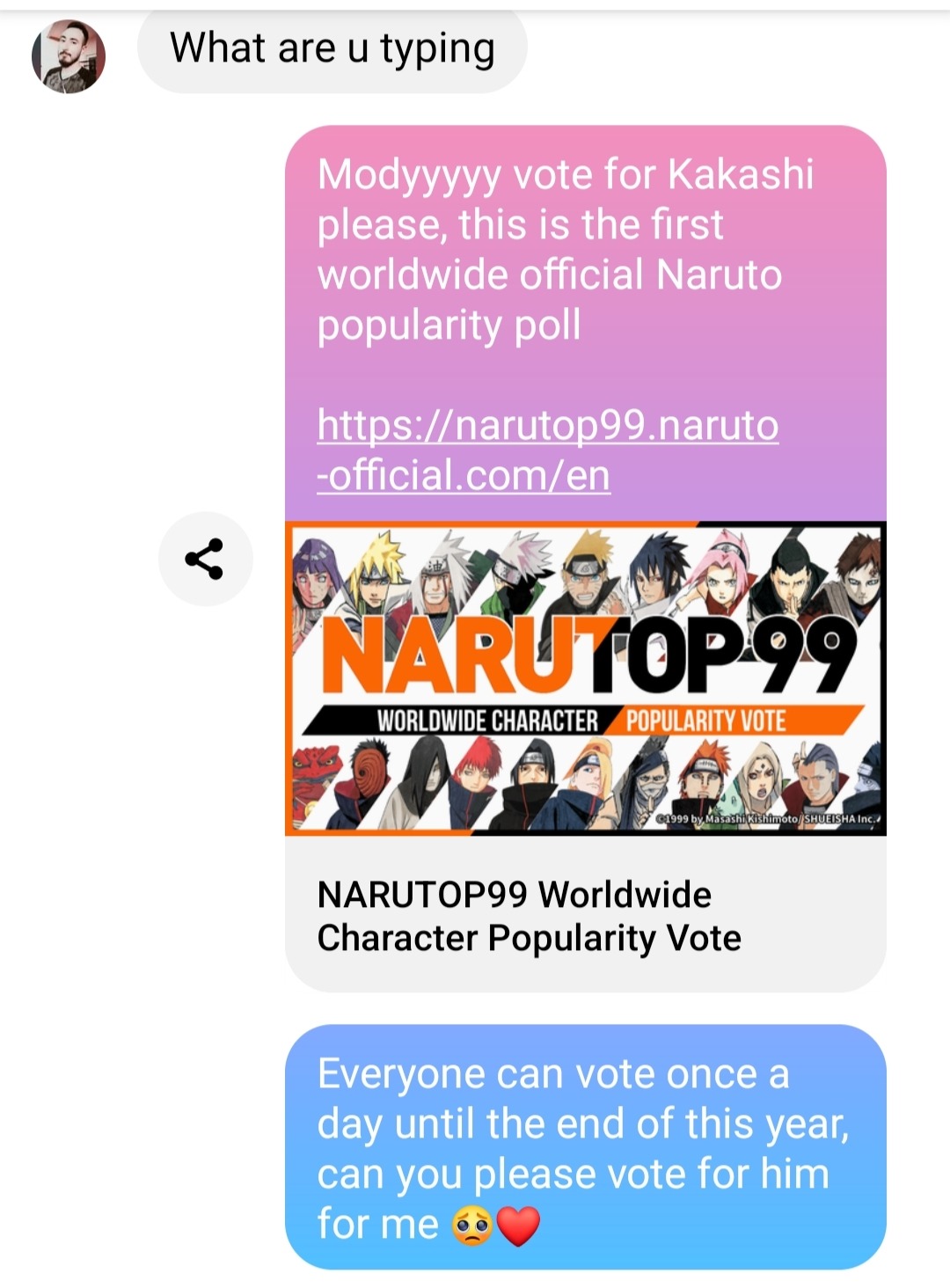 The First Worldwide NARUTO Character Popularity Vote, NARUTOP99