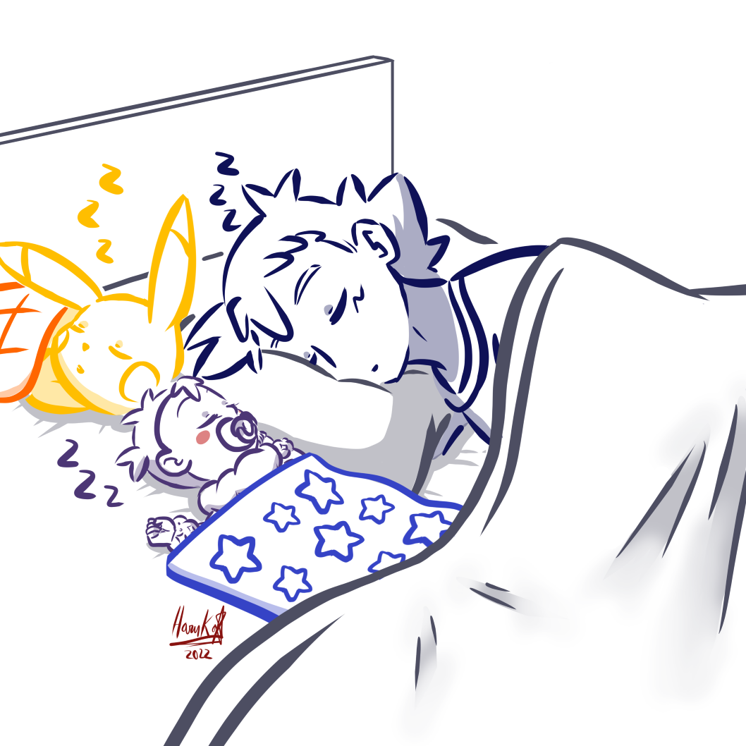 I draw things — The family gets a more comfortable sleep like that