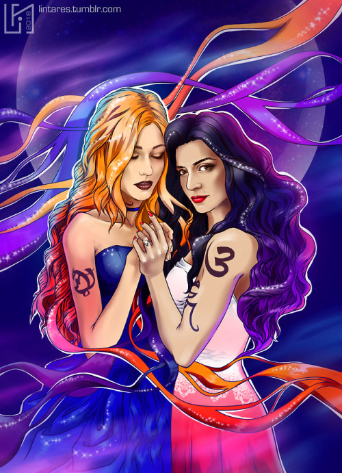 lintares: “Gems“Isabelle Lightwood / Clary Fray, femslash