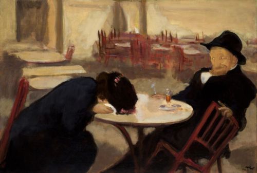 Demon (in the café)  -  Wojciech  Weiss 1904,Polish 1875-1950 Oil on canvas.The National Museum in K