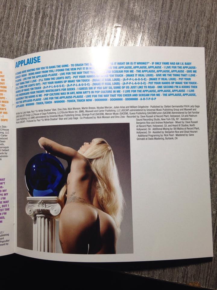 ladyxgaga:  Another look inside of ARTPOP’s album booklet. 