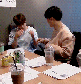 Jungkook Imitating Jimins Habit Ofpushing His Hair Back