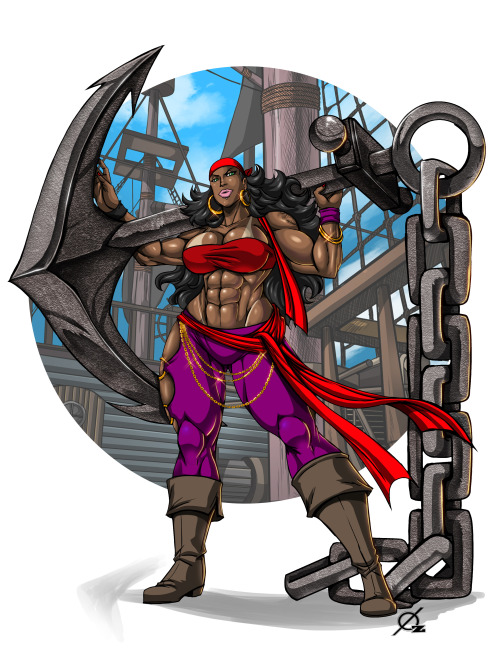 musclegirlart:  Pirate by   Osmar-Shotgun  