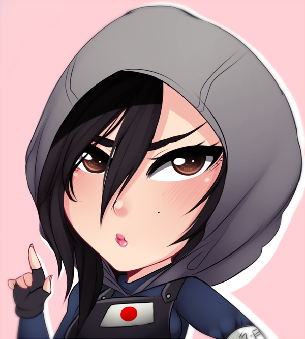  Finished cutesy Hibana from Rainbow Six Siege for @chicha112 Hi-Res version up on