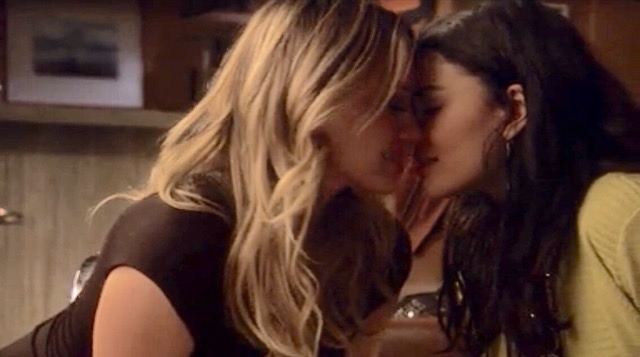 girls-love-lesbians:  Hilary Duff kissing a girl? Yes please. 😍