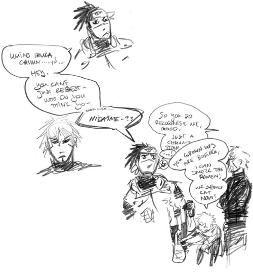 dahtwitchi: Veeeerrah sketchy sketch comic.Naruto found a weird man in the forest, all dizzy and tal