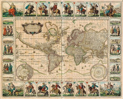 dutch-and-flemish-painters:  Claes Janszoon Visscher - Nova Totius Terrarum Orbis Geographica Ac Hydrographica Tabula Autore -  