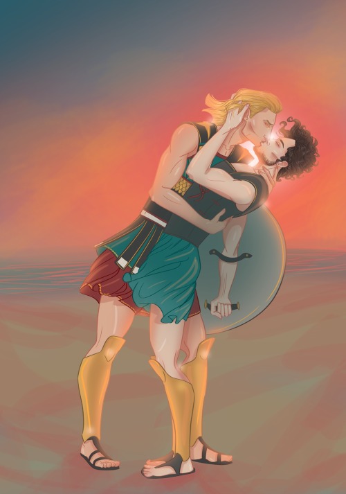 otorno:Achilles and Patroclus.© 2016 Antonia Alksnis(My deviantart, and my website, where pictures w