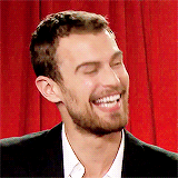 oceansviews-blog:  Theo James + Laugh 