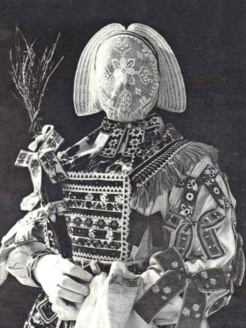 p-dress:Slavic ‘Child’ folk costume associated with the Winter Solstice - midwinter