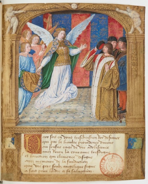 Pièce de vers adressés à Louis XI à l'occasion de la fondation de l'ordr