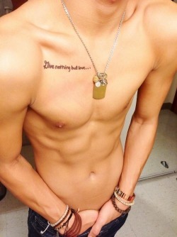 tfootielover:  his nips are hard and tight