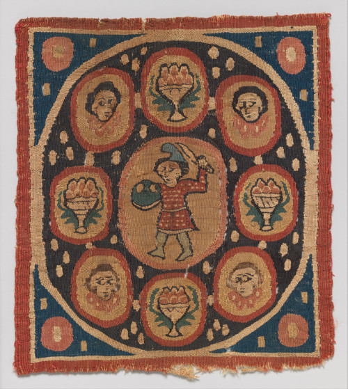 Square with Warrior, Islamic ArtMedium: Wool, linen; plain weave, tapestry weaveGift of George F. Ba