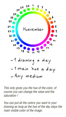 matthieudaures:  So ! Since inktober was a good challenge and exercice, we thought (with some classmates) that it would be cool to have a new daily challenge for the month of November. So, I present to you : Huevember !The idea is to do one drawing