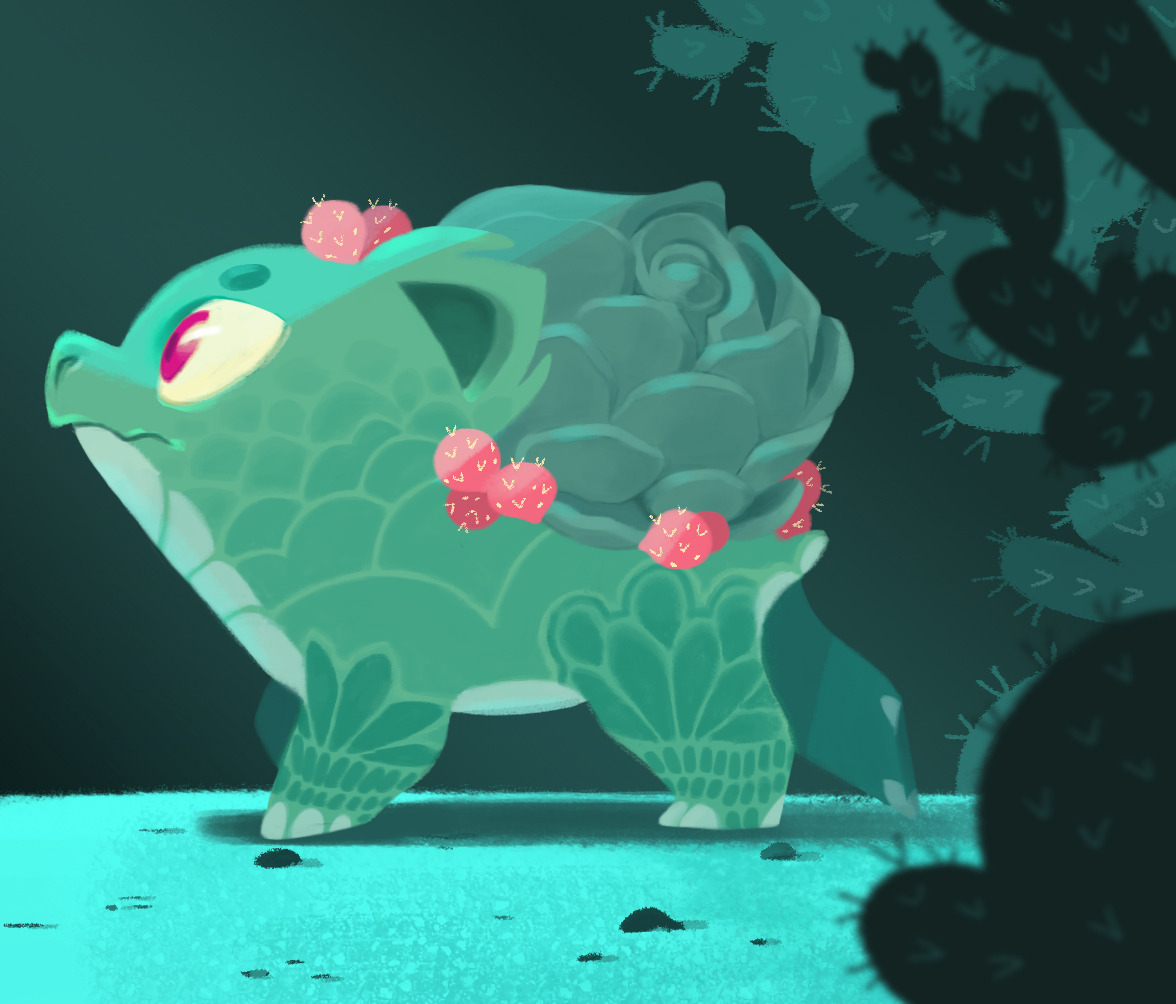 tiny-tarakeet:  Took a break from HW and commissions to finish this little guy. Bulbasaur