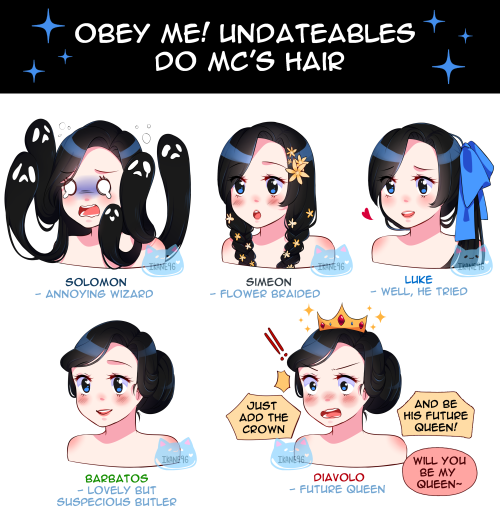 Obey Me! Undateables Do MC’s Hair.I did a part 2 for Undateables since I enjoy the part 1 the Brothe