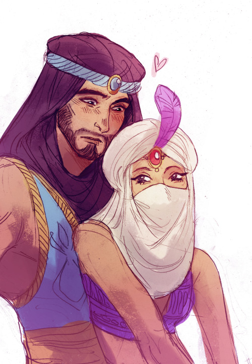 I’M BAAAACK!!!!! LOLAlladdin’s Genderbends with a cute extra <3 (I know, Jasmine is an old drawin