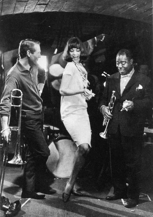 Paul Newman and Louis Armstrong in Paris Blues (1961)
