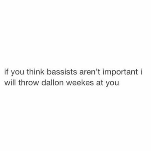 bassists aren’t important