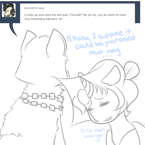 questions-for-peachy:  Peachy: …Shenanigans ensued. A-as I said, you didn’t miss anything. Really.(Feat. fenrir8919)  So cute <3 Shippyshippyship~ X3