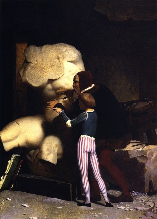 Jean-Léon Gérôme - Michelangelo in his Studio, 1849.