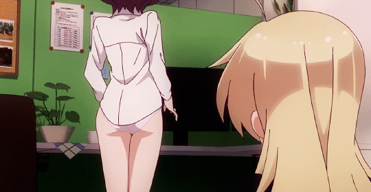 angeljas:Rin and Kou catching each other in their panties