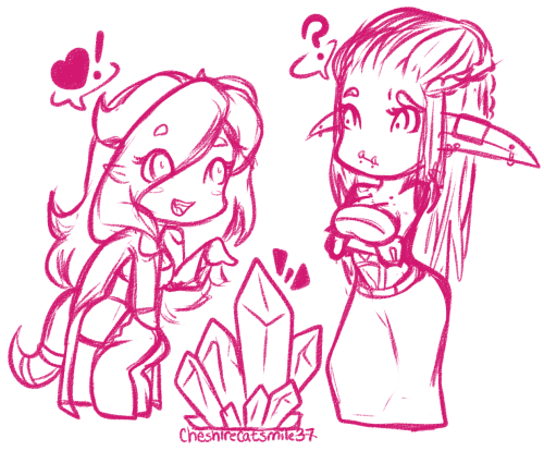Madii’s trying to teach Nasyaa the benefits of crystal healingBut there’s a bit of a language barrier…A for effort, MadiiA little 5 minute doodle between commission sketches todayBecause I’ve had this in my head for a while, but I never have