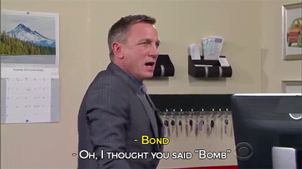 sizvideos:  Stephen Colbert imagines how would James Bond get a car in real life