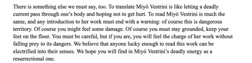 Anne Boyer and Cassandra Gillig’s introduction in GRENADE IN MOUTH, Some Poems of Miyó 