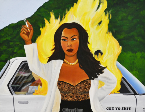 mayashae: &ldquo;Get Yo Shit&rdquo; (Waiting To Exhale), 2014 Acrylic on canvas