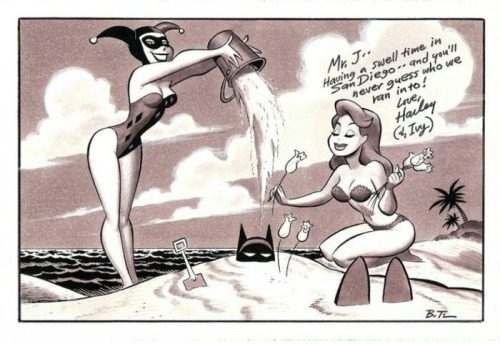 Harley quinn and Poison Ivy by Bruce Timm