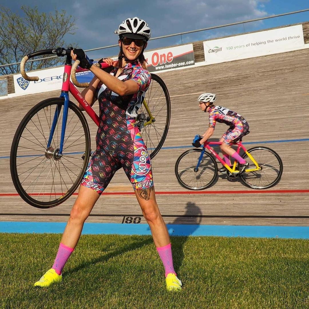 Girls lifting Bikes