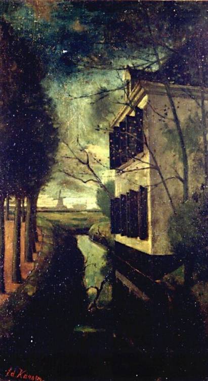 Eduard Karsen (1860 - 1941) - Groenoord near Leiden (the home of Floris Verster) c.1905. Oil on canv