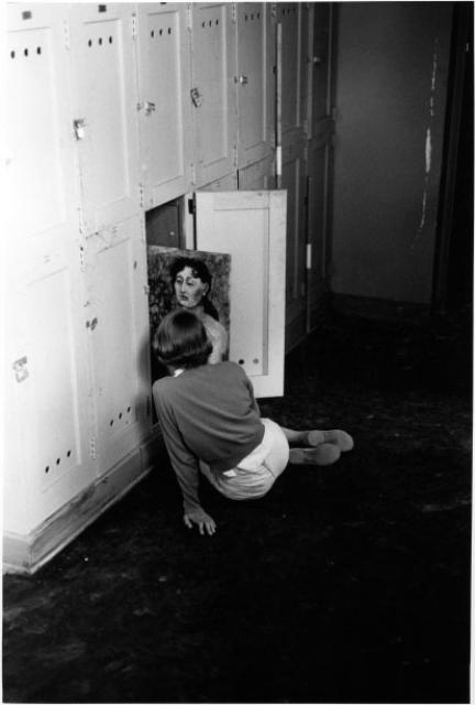 Girl at Locker by Myron Wood, August 1958