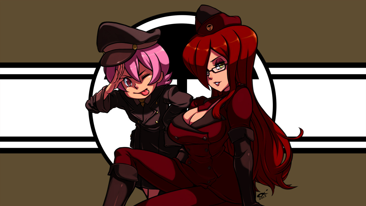 myrmidonx:  Skullgirls Steam Card Art 2/2