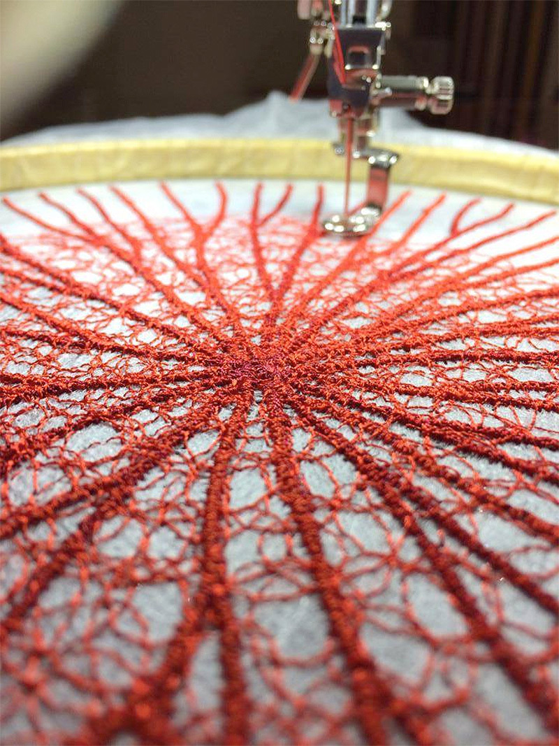  Meredith Woolnough’s Embroideries Mimic Delicate Forms of Nature Woolnough uses