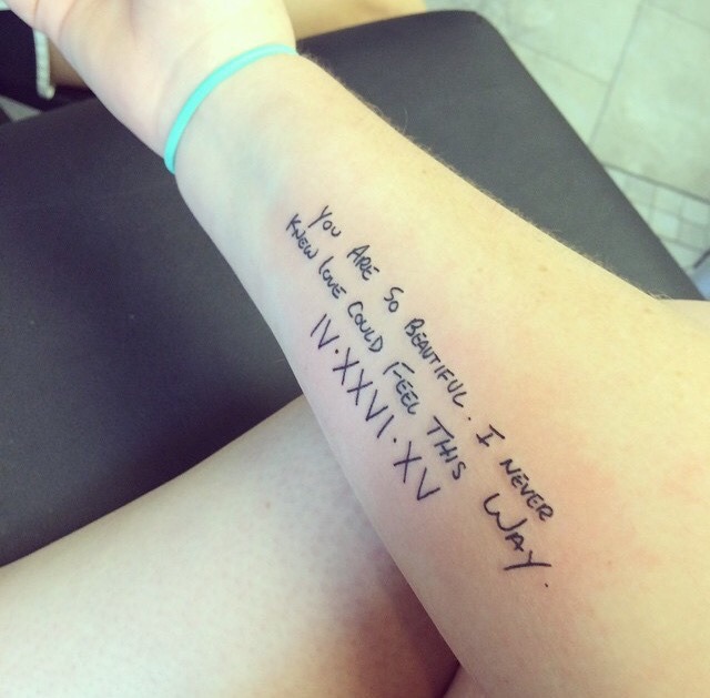 tattoos-org:  My daddy passed away unexpectedly. This is what he wrote in my baby