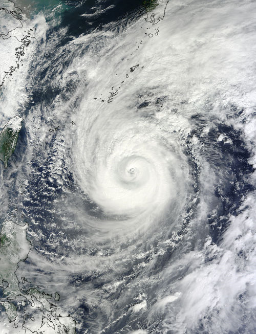 Super Typhoon VongfangThe photos of this beast are remarkable. The strongest storm on Earth this yea