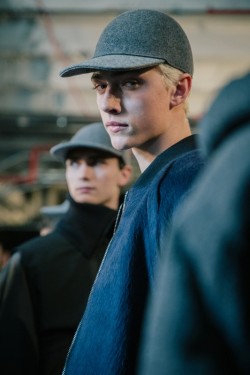 damplaundry:Lucky Blue Smith at Public School F/W 2015 by Evan Schreiber 