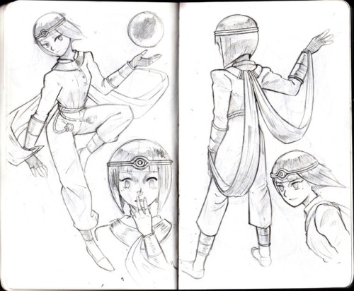 m-keane:Some Menat sketches.  Deciding whether to draw her in a kurta or jumpsuit.