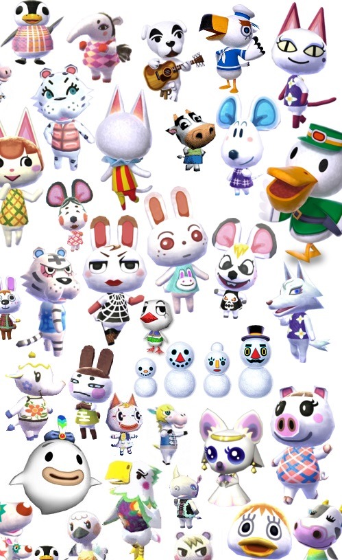 mayor-essy:   Yay I re-made the rainbow of villagers and this time ALL OF THEM are