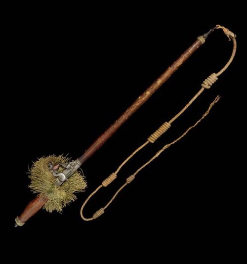 English flintlock pistol with combined with a riding whip, early 19th century.Sold at Auction: £2,00