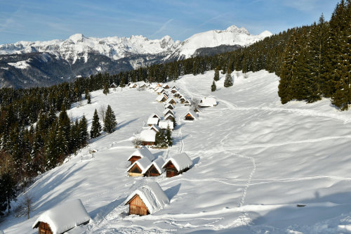 ZAJAMNIKI, Slovenia - this picturesque mountain pasture with a group of about 80 shepherds’ huts at 