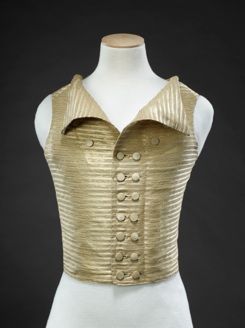 fripperiesandfobs: Woman’s waistcoat, 1780′s-90′s From the John Bright Historic Co