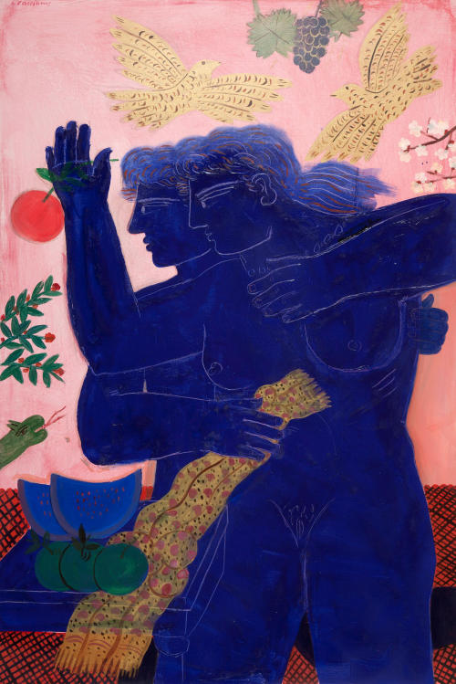 beyourselfchulanmaria:Alecos Fassianos (Greek, born 1935) 亞當和夏娃