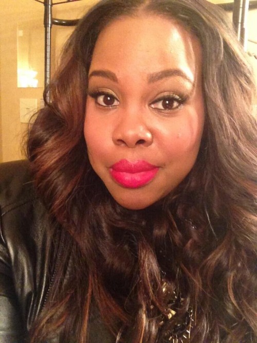 nappyheadedmaiden:Amber Riley: Lipstick Goals